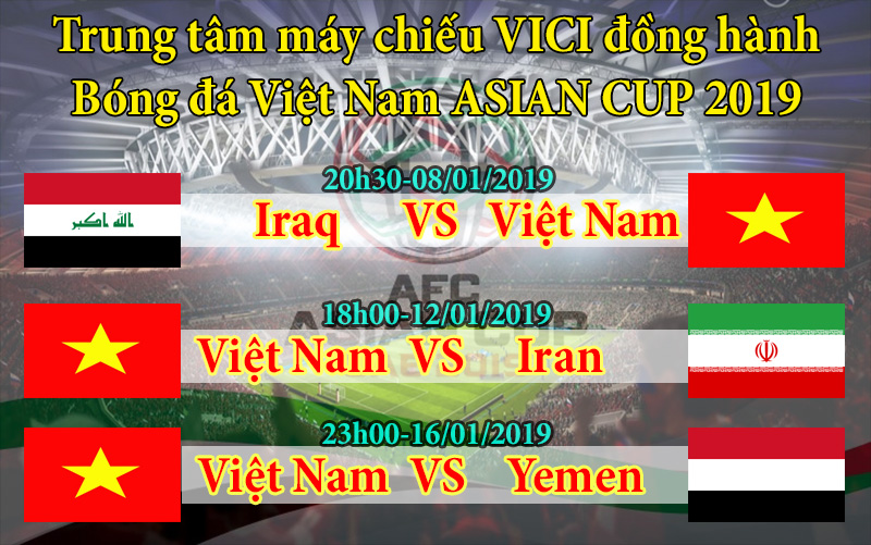 Thuê máy chiếu xem bóng đá asian cup 2019