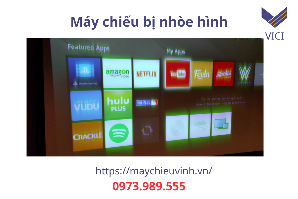 ánh sáng máy chiếu không ổn định