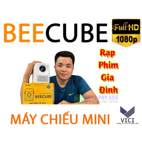 Beecube Máy chiếu mini Full HD, máy chiếu led chính hãng.