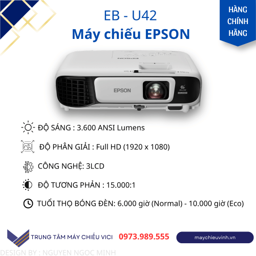 Nên chọn Epson EB-U42 hay EB-W05 cho văn phòng và quán cafe?